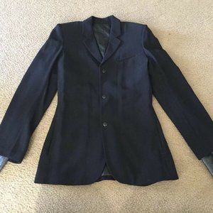 Jean Paul Gaultier Black Blazer Leather Sleeves